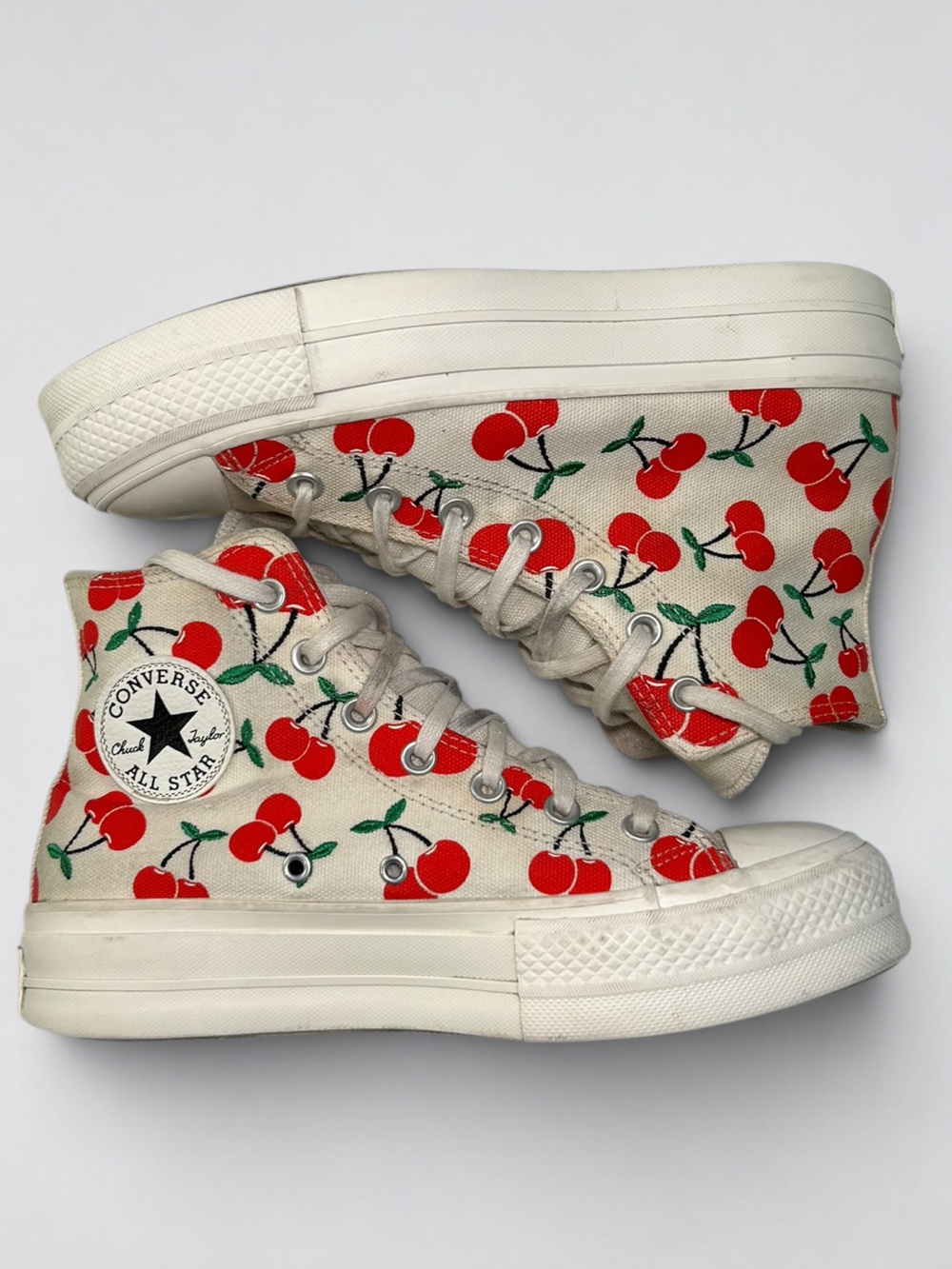 Converse Chuck Taylor All Star Lift Cherries Platform High Women’s 8.5 - Picture 13 of 13